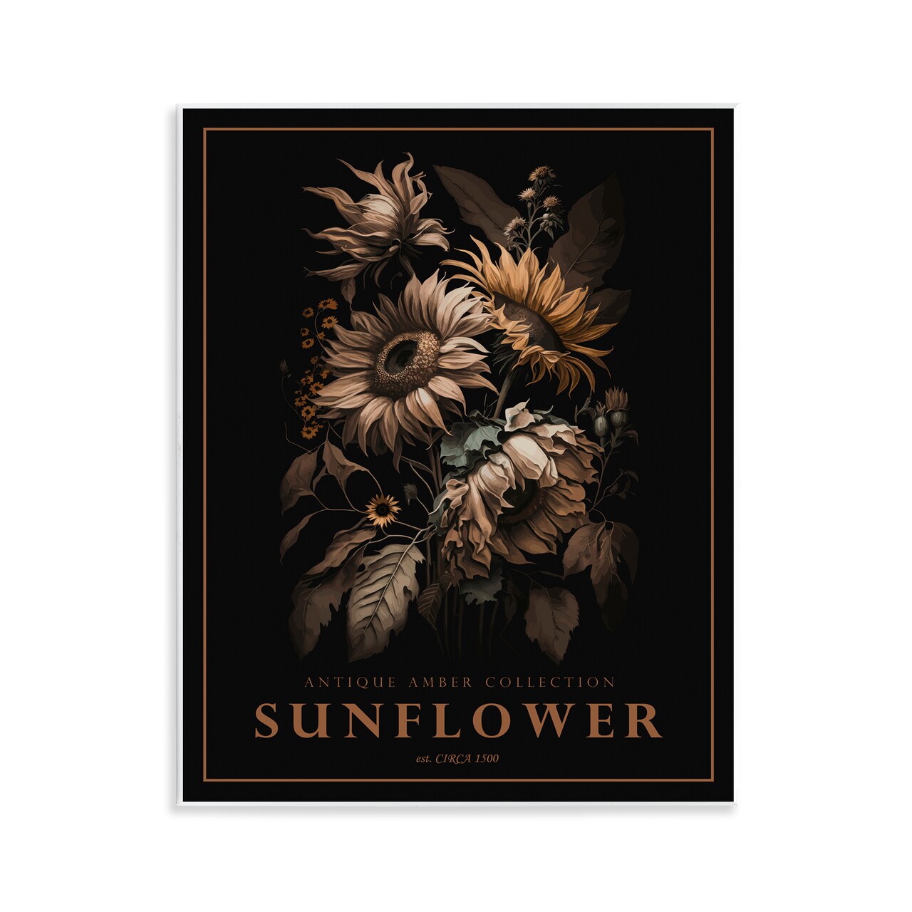 Stupell Industries Antique Sunflower Bushel Wall Plaque, design by Christopher Giampietro